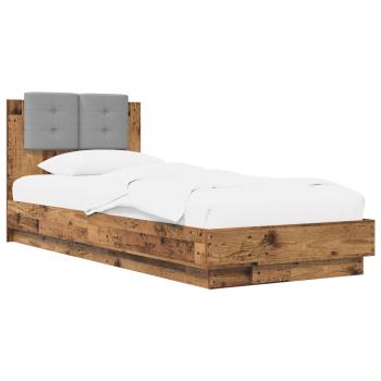 Bettgestell mit Kopfteil Altholz 80 x 200 cm Holzwerkstoff