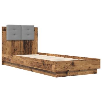 Bettgestell mit Kopfteil Altholz 80 x 200 cm Holzwerkstoff
