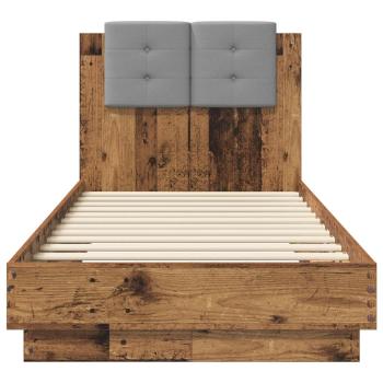 Bettgestell mit Kopfteil Altholz 80 x 200 cm Holzwerkstoff