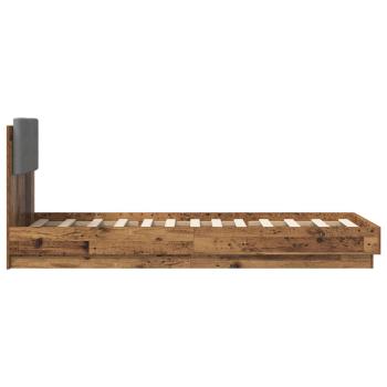 Bettgestell mit Kopfteil Altholz 80 x 200 cm Holzwerkstoff