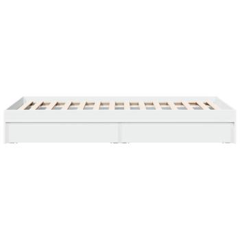Bettgestell mit Stauraum Weiß 80 x 200 cm Holzwerkstoff