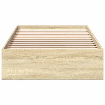 Bettgestell mit Stauraum Sonoma-Eiche 80 x 200 cm Holzwerkstoff