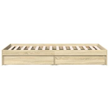 Bettgestell mit Stauraum Sonoma-Eiche 80 x 200 cm Holzwerkstoff