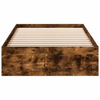 Bettgestell mit Stauraum Geräucherte Eiche 80 x 200 cm