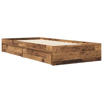 Bettgestell mit Stauraum Altholz 80 x 200 cm Holzwerkstoff