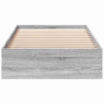 Bettgestell mit Stauraum Grau Sonoma 80 x 200 cm Holzwerkstoff