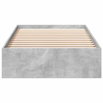 Bettgestell mit Stauraum Betongrau 80 x 200 cm Holzwerkstoff