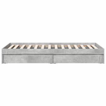 Bettgestell mit Stauraum Betongrau 80 x 200 cm Holzwerkstoff