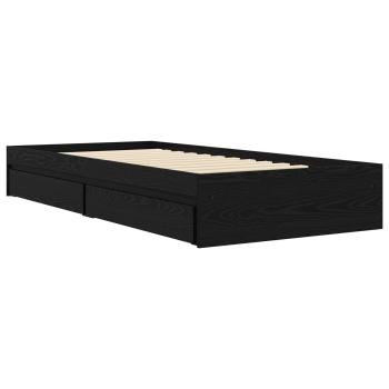 Bettgestell mit Stauraum Schwarze Eiche 80 x 200 cm
