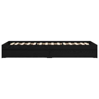Bettgestell mit Stauraum Schwarze Eiche 80 x 200 cm
