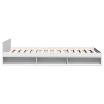 Bettgestell mit Stauraum Weiß 80 x 200 cm Holzwerkstoff