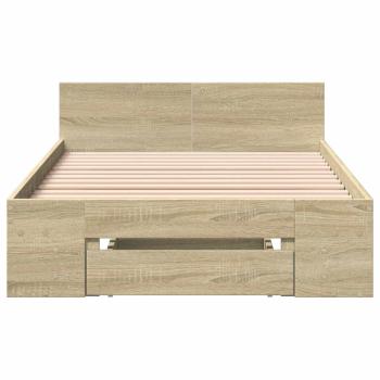 Bettgestell mit Stauraum Sonoma-Eiche 80 x 200 cm Holzwerkstoff