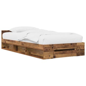Bettgestell mit Stauraum Altholz 80 x 200 cm Holzwerkstoff