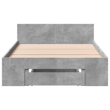 Bettgestell mit Stauraum Betongrau 80 x 200 cm Holzwerkstoff