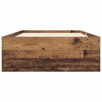 Bettgestell mit Stauraum mit Schubladen Altholz Holzwerkstoff