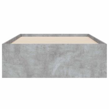 Bettgestell mit Stauraum mit Speicher Grau Sonoma Holzwerkstoff