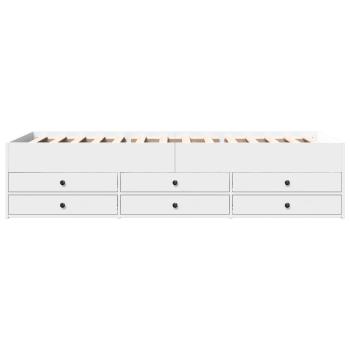 Bettgestell mit Stauraum Weiß 80 x 200 cm Holzwerkstoff