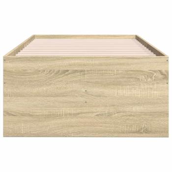 Bettgestell mit Stauraum Sonoma-Eiche 80 x 200 cm Holzwerkstoff