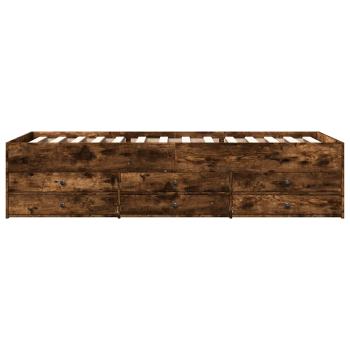 Bettgestell mit Stauraum Geräucherte Eiche 80 x 200 cm