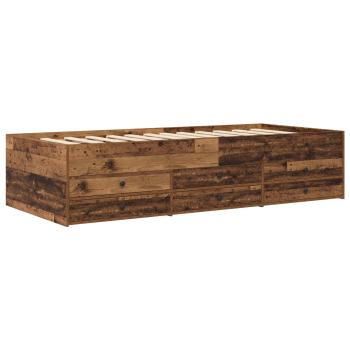 Bettgestell mit Stauraum Altholz 80 x 200 cm Holzwerkstoff