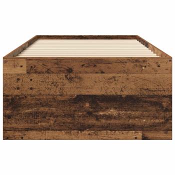 Bettgestell mit Stauraum Altholz 80 x 200 cm Holzwerkstoff