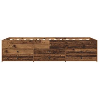 Bettgestell mit Stauraum Altholz 80 x 200 cm Holzwerkstoff