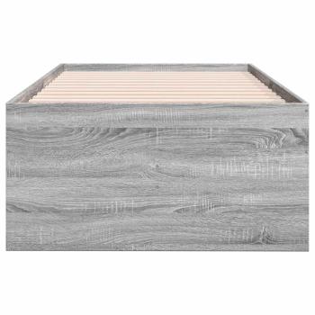 Bettgestell mit Stauraum Grau Sonoma 80 x 200 cm Holzwerkstoff