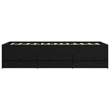Bettgestell mit Stauraum Schwarze Eiche 80 x 200 cm