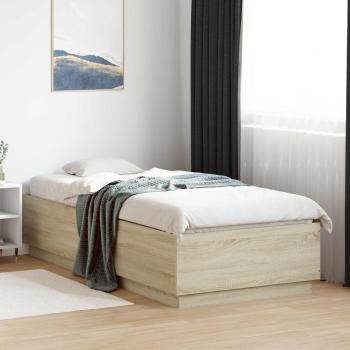 ARDEBO.de - Bettrahmen Sonoma-Eiche 80 x 200 cm Holzwerkstoff