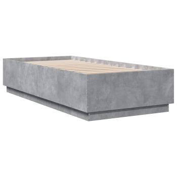 Bettrahmen Betongrau 80 x 200 cm Holzwerkstoff