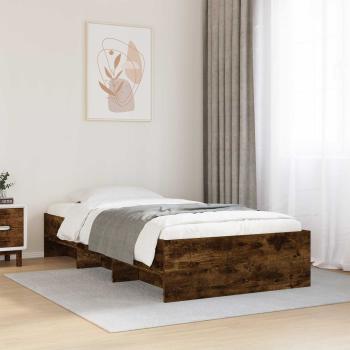 ARDEBO.de - Bettrahmen Geräucherte Eiche 80 x 200 cm Holzwerkstoff