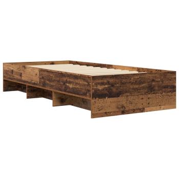 Bettrahmen mit Regal Altholz 80 x 200 cm Holzwerkstoff