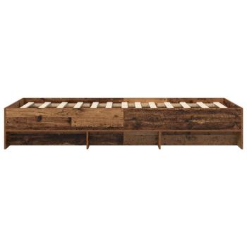 Bettrahmen mit Regal Altholz 80 x 200 cm Holzwerkstoff