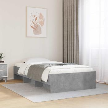 ARDEBO.de - Bettrahmen mit Regal Grau Sonoma 80 x 200 cm Holzwerkstoff