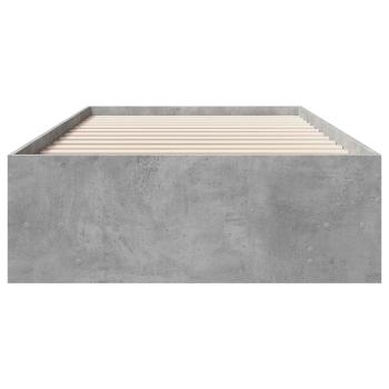 Bettrahmen mit Regal Grau Sonoma 80 x 200 cm Holzwerkstoff