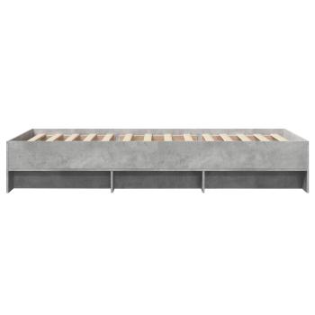 Bettrahmen mit Regal Grau Sonoma 80 x 200 cm Holzwerkstoff