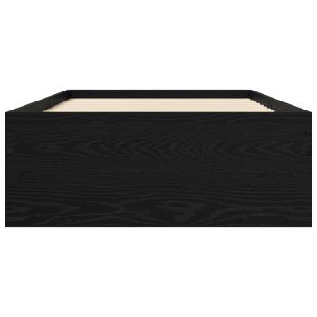 Bettrahmen mit Regal Schwarze Eiche 80 x 200 cm Holzwerkstoff
