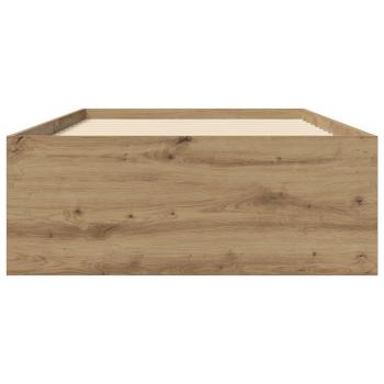 Bettrahmen Kunsthandwerk Eiche 80 x 200 cm Holzwerkstoff