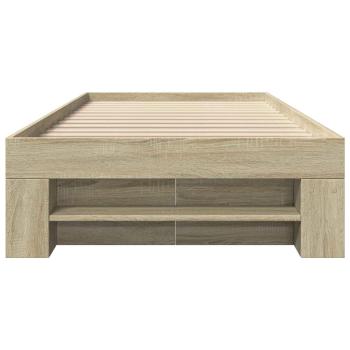 Bettgestell mit Stauraum Sonoma-Eiche 80 x 200 cm Holzwerkstoff