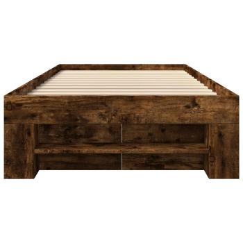 Bettgestell mit Stauraum Geräucherte Eiche 80 x 200 cm