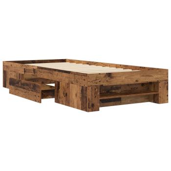 Bettgestell mit Stauraum Altholz 80 x 200 cm Holzwerkstoff