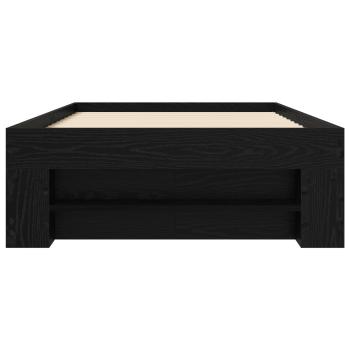 Bettgestell mit Stauraum mit Regal Schwarze Eiche 80 x 200 cm