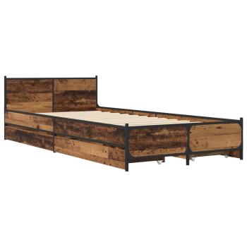 Bettgestell mit Kopfteil Altholz 80 x 200 cm Holzwerkstoff
