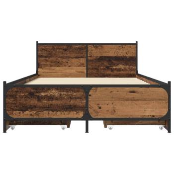 Bettgestell mit Kopfteil Altholz 80 x 200 cm Holzwerkstoff