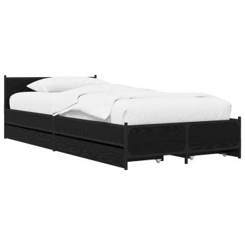 Bettgestell mit Kopfteil Mit Rad Schwarze Eiche 80 x 200 cm