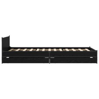 Bettgestell mit Kopfteil Mit Rad Schwarze Eiche 80 x 200 cm