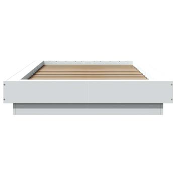 Bodenbettgestell Weiß 80 x 210 cm Holzwerkstoff