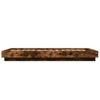 Bodenbettgestell Geräucherte Eiche 80 x 210 cm Holzwerkstoff