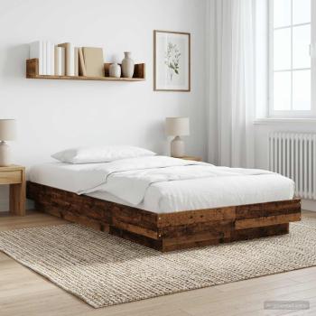 ARDEBO.de - Bodenbettgestell Altholz 80 x 210 cm Holzwerkstoff