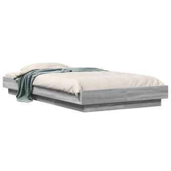 Bodenbettgestell Grau Sonoma 80 x 210 cm Holzwerkstoff